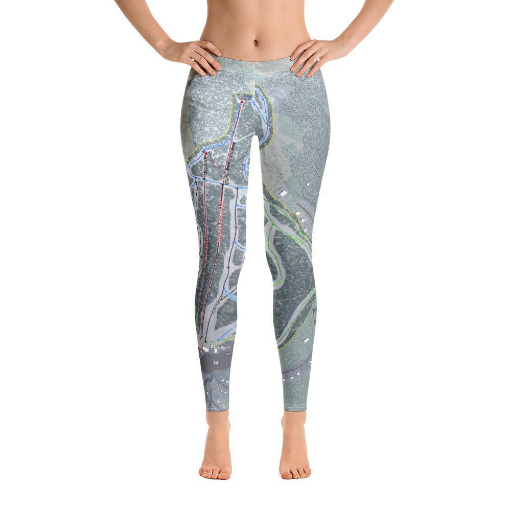 Mt Abram, Maine Ski Trail Map Women's Base Layer Bottom - Powderaddicts