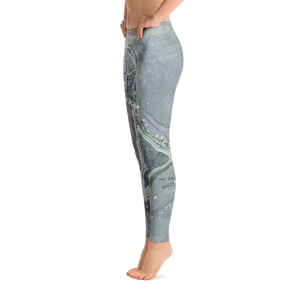 Mt Abram, Maine Ski Trail Map Women's Base Layer Bottom - Powderaddicts