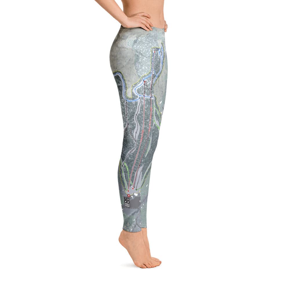 Mt Abram, Maine Ski Trail Map Women's Base Layer Bottom - Powderaddicts