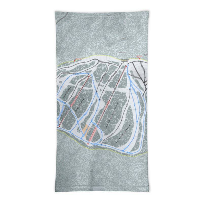 Mt. Ashland, Oregon Ski Trail Map Printed Neck Gaiter - Powderaddicts