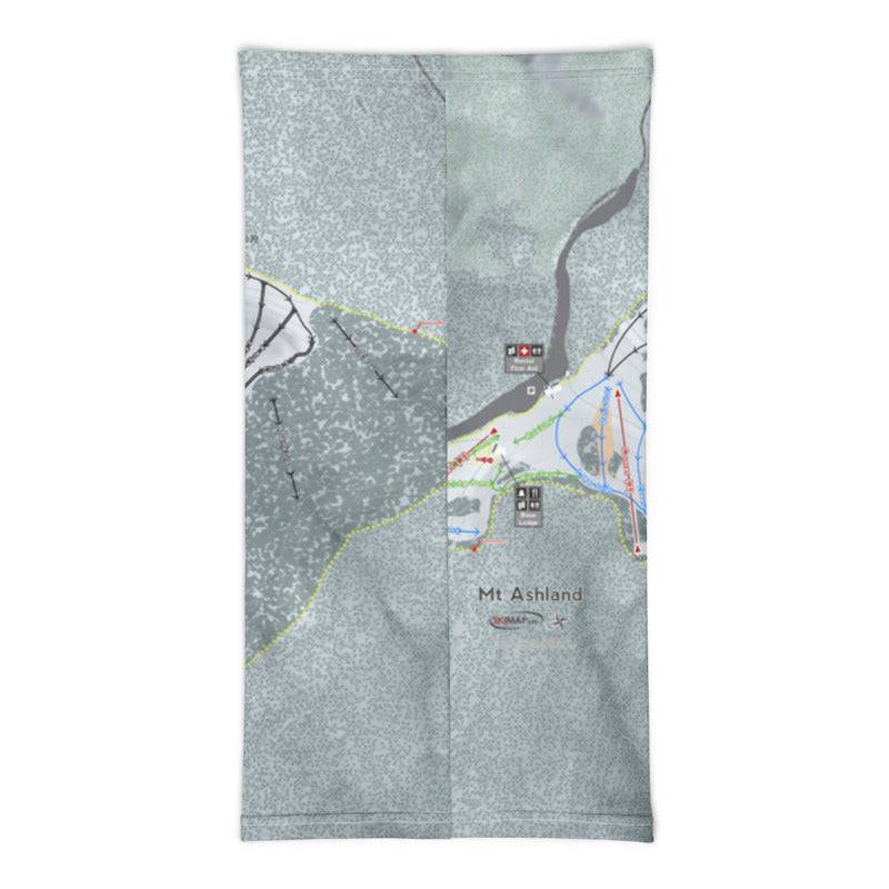 Mt. Ashland, Oregon Ski Trail Map Printed Neck Gaiter - Powderaddicts