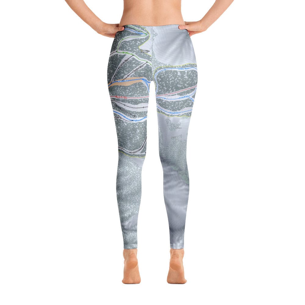 Mt Baldy, California Ski Trail Map Women's Base Layer Bottom - Powderaddicts