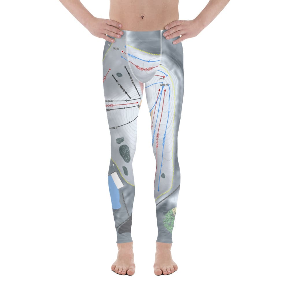 Mt Brighton, Michigan Ski Trail Map Men's Base Layer Bottom
