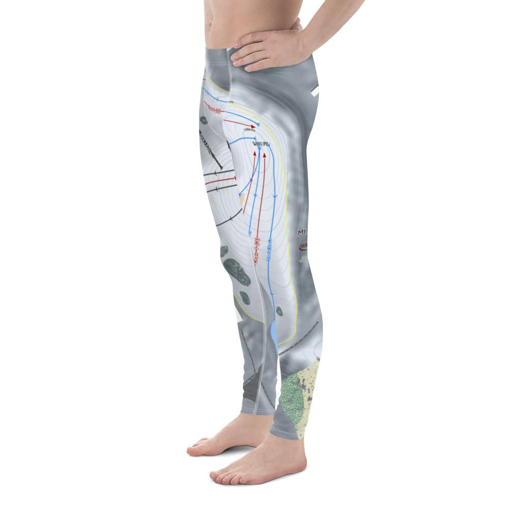 Mt Brighton, Michigan Ski Trail Map Men's Base Layer Bottom - Powderaddicts