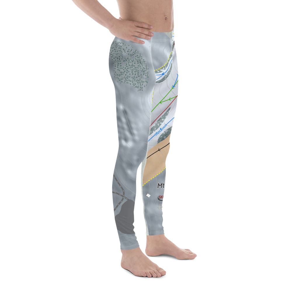 Mt Crescent, Iowa Ski Trail Map Men's Base Layer Bottom - Powderaddicts