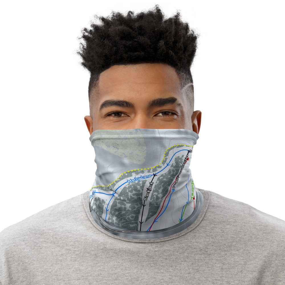 Mt Crescent, Iowa Ski Trail Map Printed Neck Gaiter