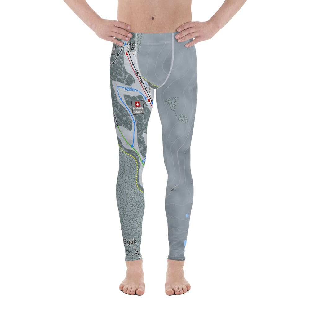 Mt Eyak, Alaska Ski Trail Map Men's Base Layer Bottom