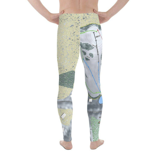 Mt Holiday, Michigan Ski Trail Map Men's Base Layer Bottom - Powderaddicts