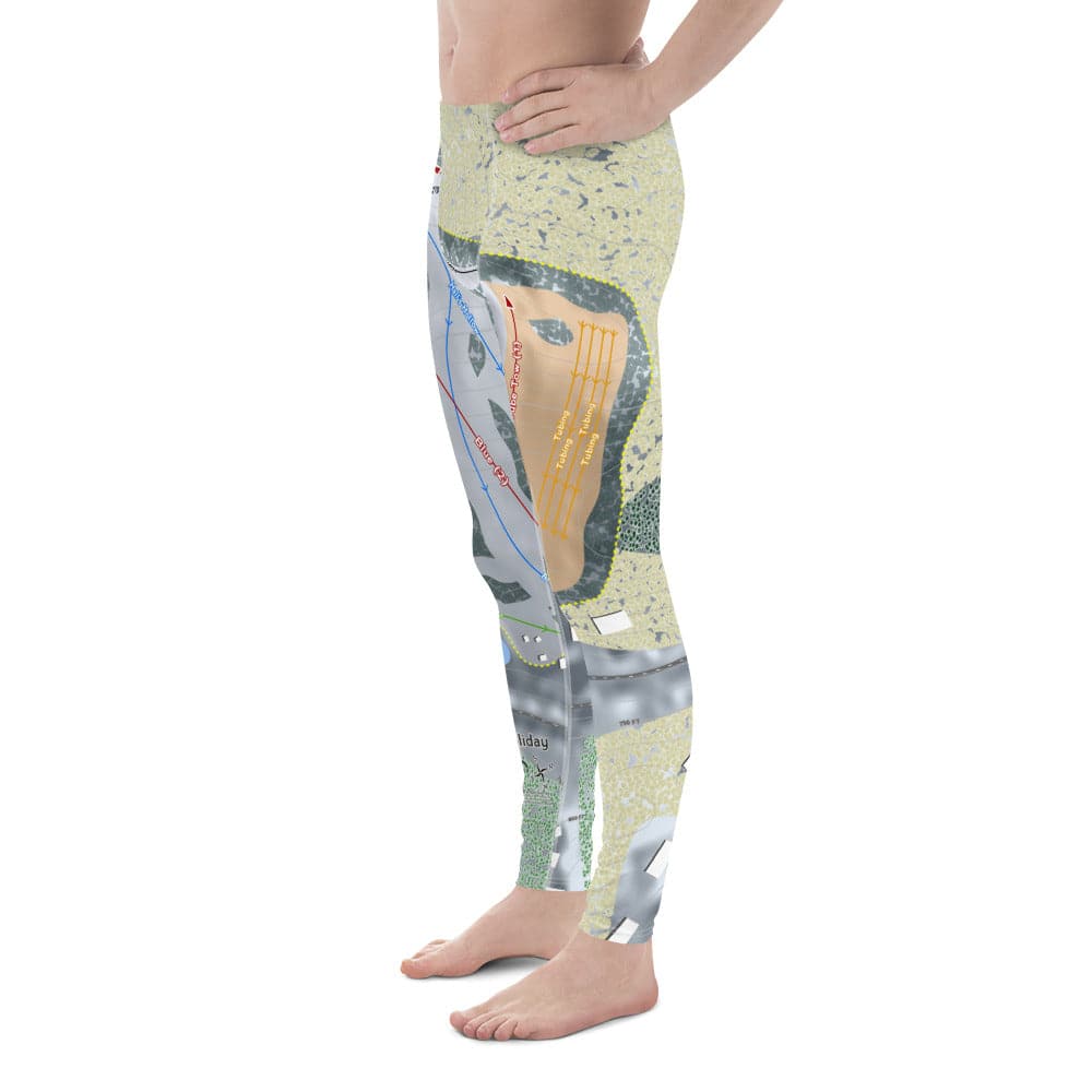 Mt Holiday, Michigan Ski Trail Map Men's Base Layer Bottom - Powderaddicts