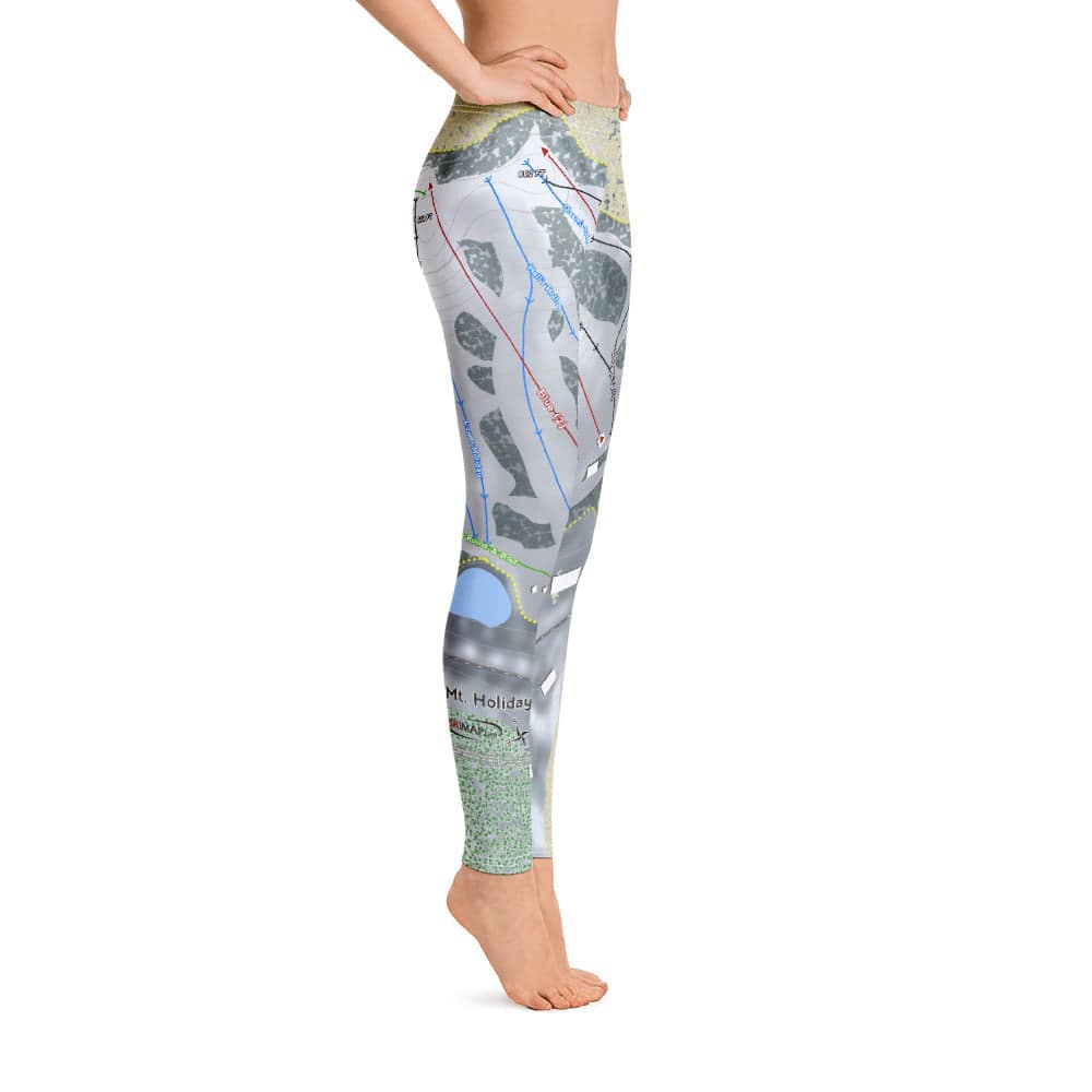 Mt Holiday, Michigan Ski Trail Map Women's Base Layer Bottom - Powderaddicts