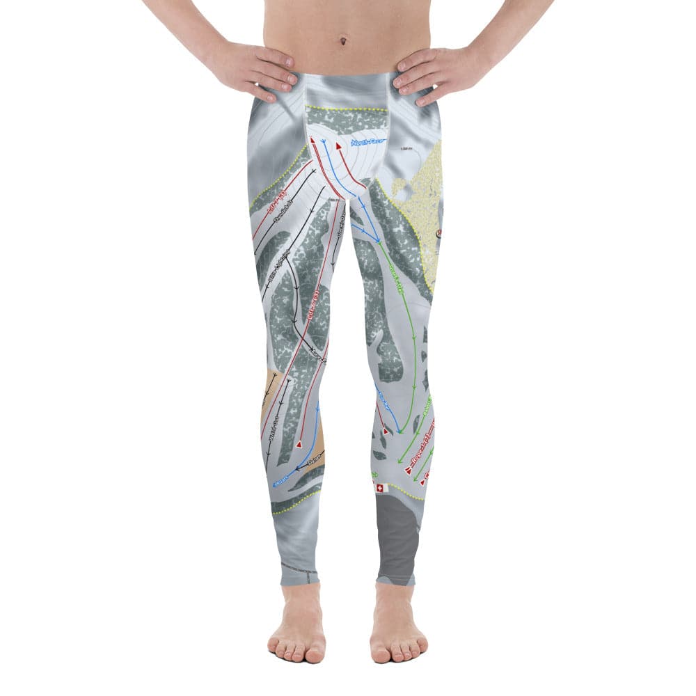 Mt Holly, Michigan Ski Trail Map Men's Base Layer Bottom - Powderaddicts