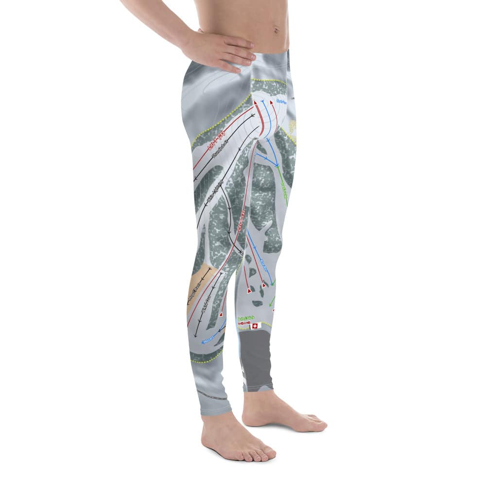 Mt Holly, Michigan Ski Trail Map Men's Base Layer Bottom - Powderaddicts