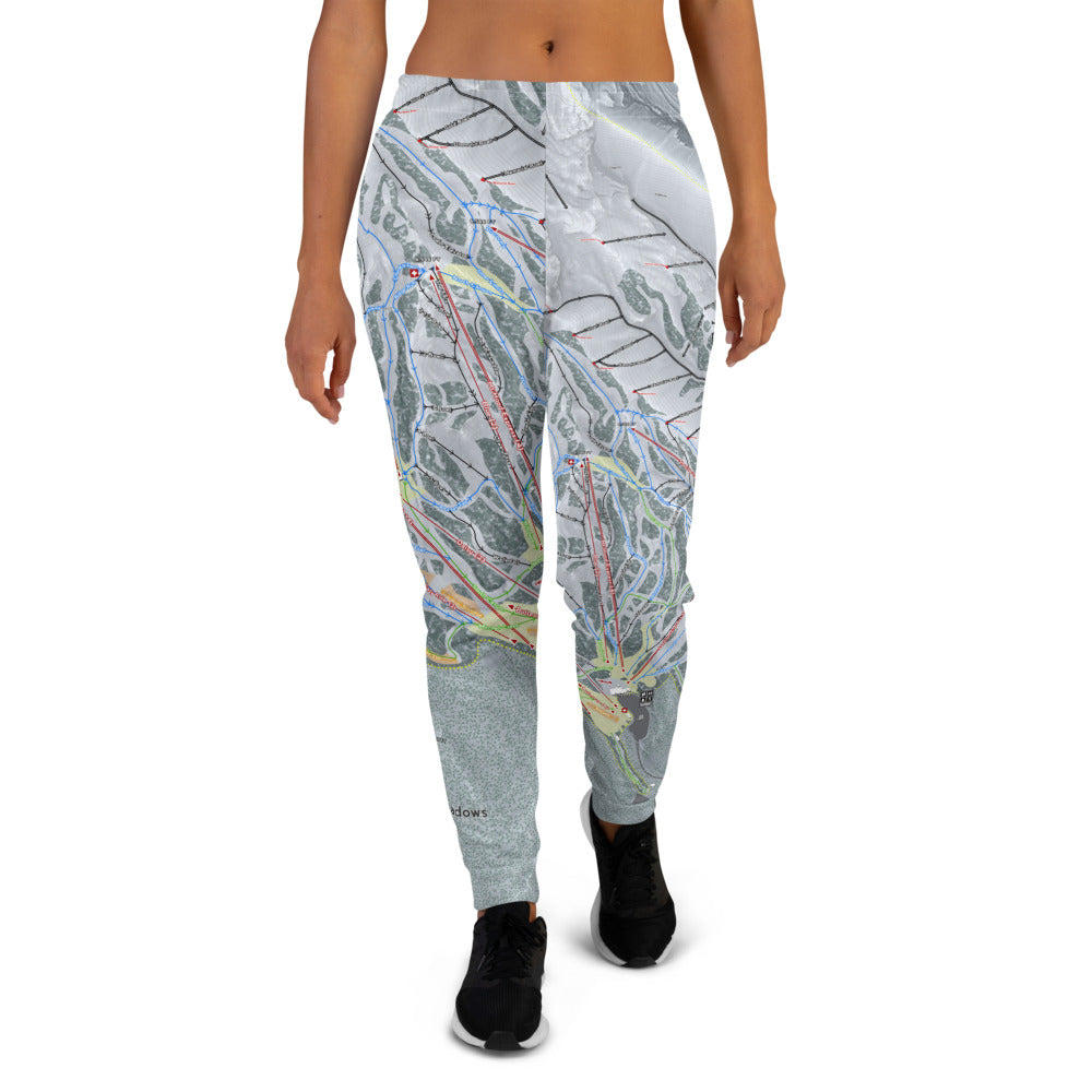 Mt Hood Meadows, Oregon Ski Trail Map Women's Mid-Layer - Powderaddicts