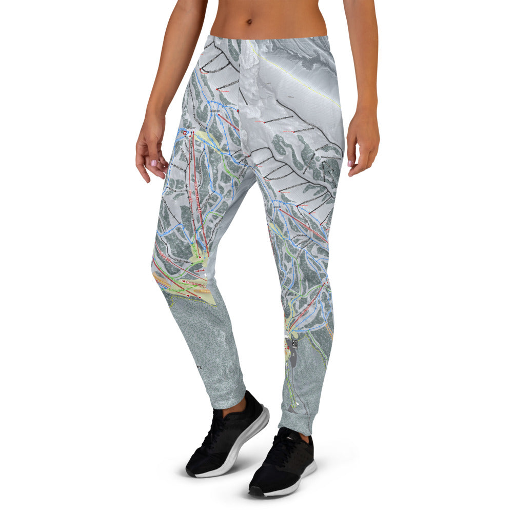 Mt Hood Meadows, Oregon Ski Trail Map Women&#39;s Mid-Layer - Powderaddicts