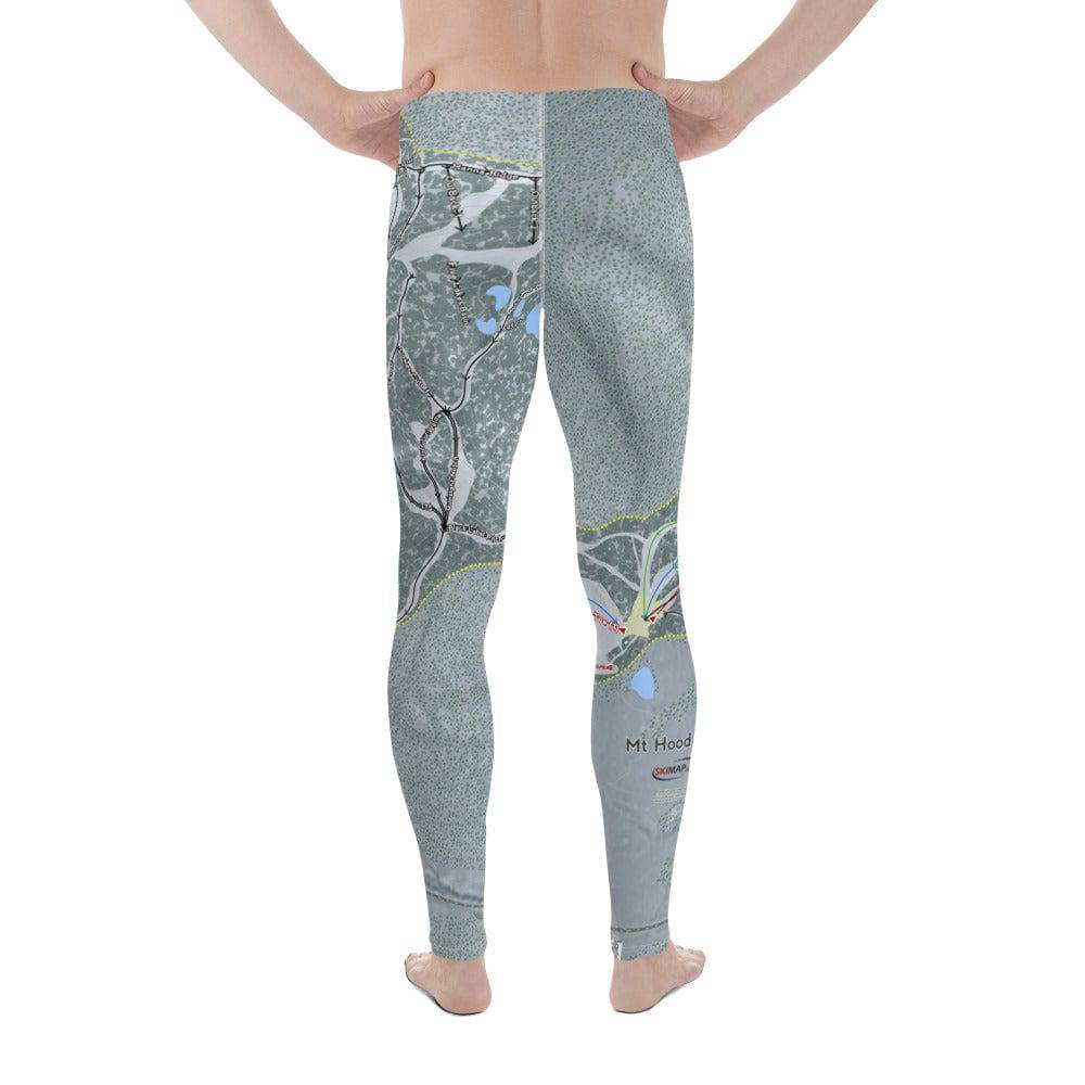 Mt Hood Ski Bowl, Oregon Ski Trail Map Men's Base Layer Bottom - Powderaddicts