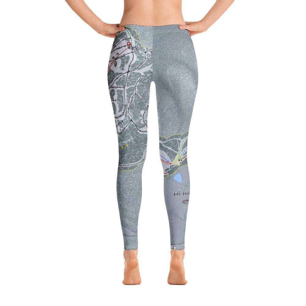 Mt. Hood Ski Bowl, Oregon Ski Trail Map Women's Base Layer Bottom - Powderaddicts