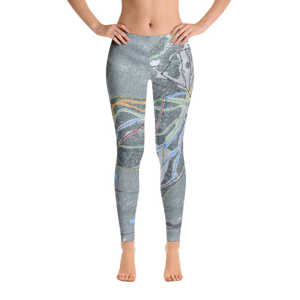 Mt. Hood Ski Bowl, Oregon Ski Trail Map Women's Base Layer Bottom - Powderaddicts