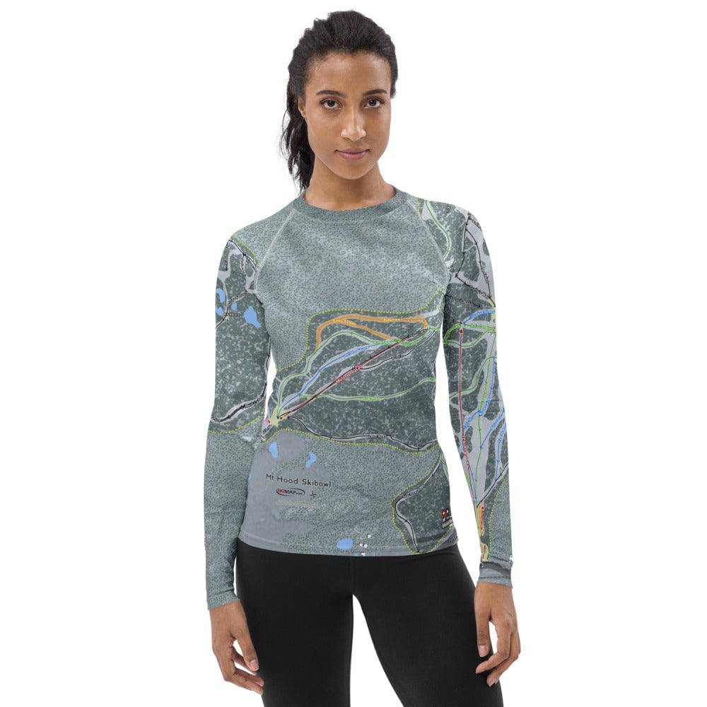 Mt Hood Skibowl, Oregon Ski Trail Map Women's Base Layers