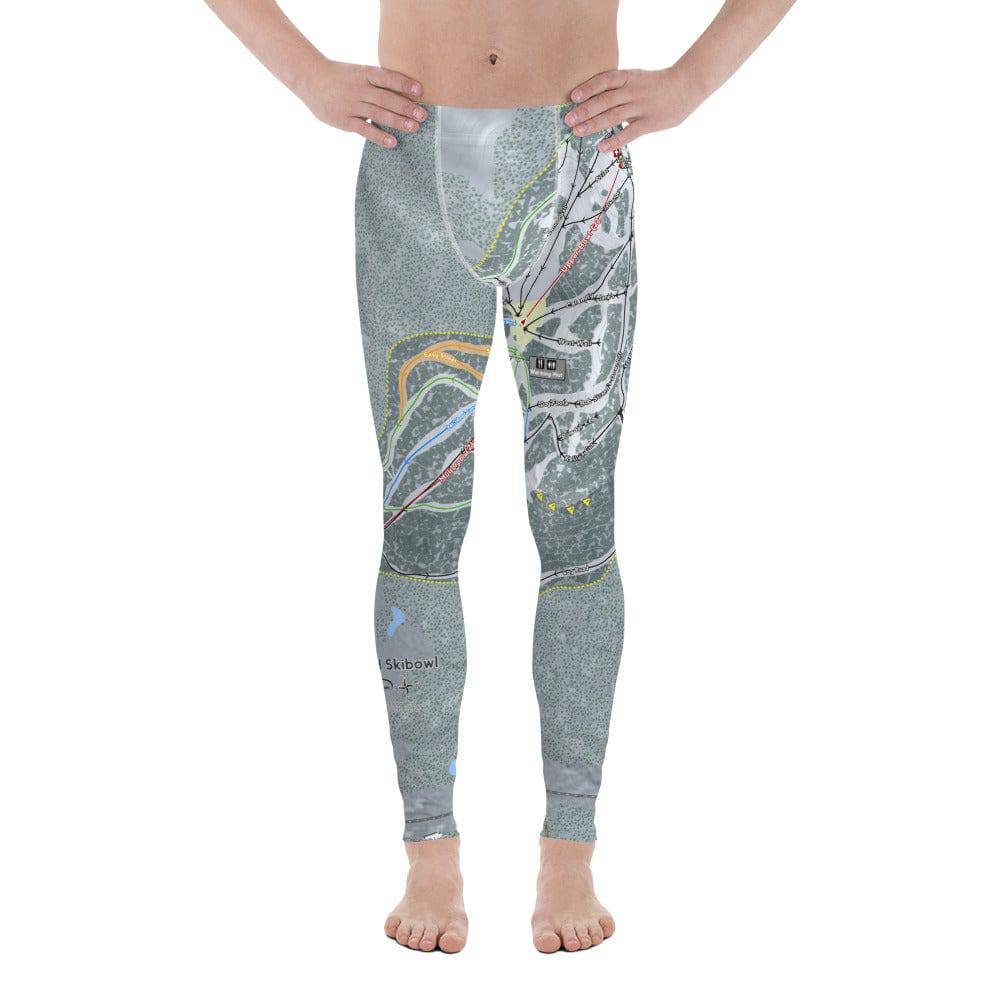 Mt Hood Skibowl, Oregon Ski Trail Map Men's Base Layer Bottom