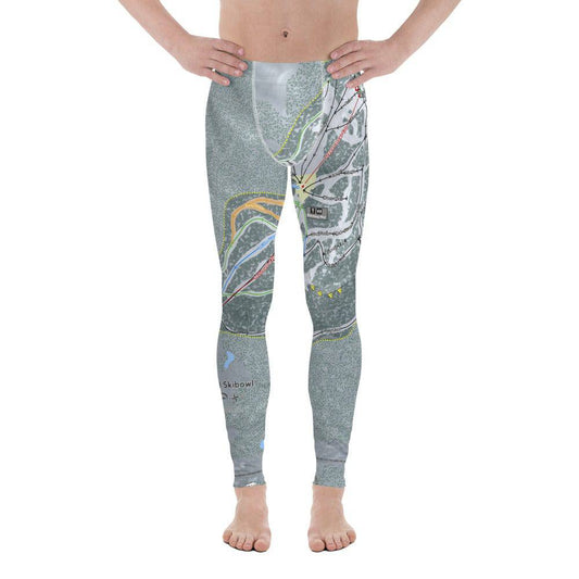 Mt Hood Skibowl, Oregon Ski Trail Map Men's Base Layer Bottom - Powderaddicts