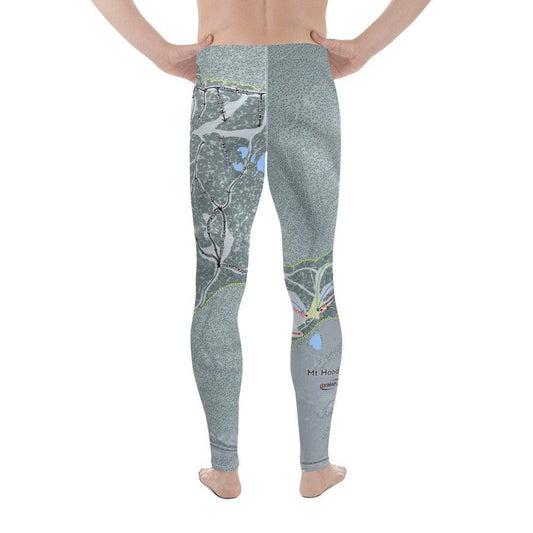 Mt Hood Skibowl, Oregon Ski Trail Map Men's Base Layer Bottom - Powderaddicts
