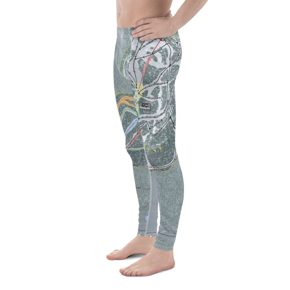 Mt Hood Skibowl, Oregon Ski Trail Map Men's Base Layer Bottom - Powderaddicts