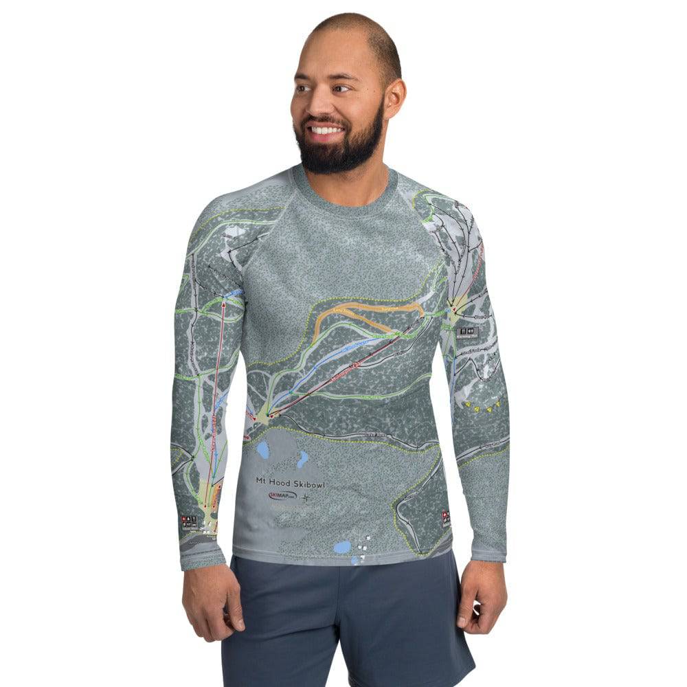 Mt Hood Skibowl, Oregon Ski Trail Map Men's Base Layers