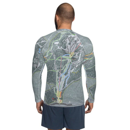 Mt Hood Skibowl, Oregon Ski Trail Map Men's Base Layer Top - Powderaddicts