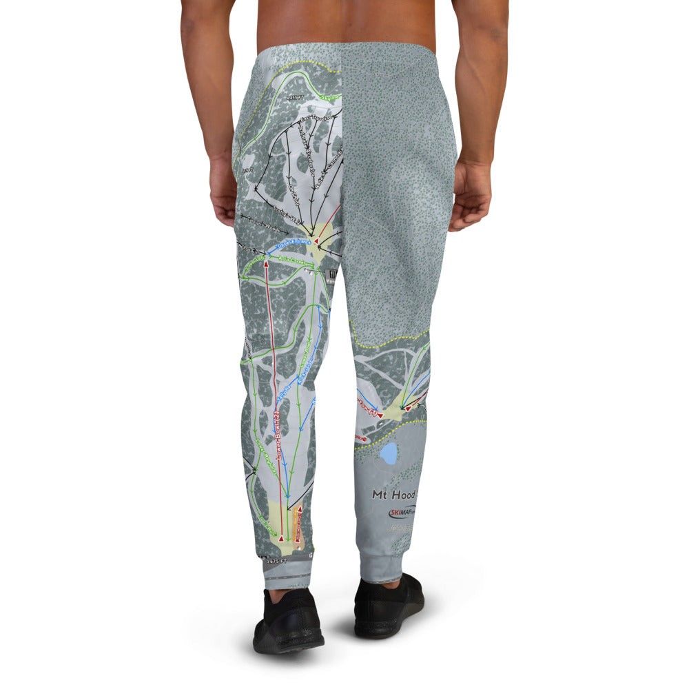 Mt Hood Skibowl, Oregon Ski Trail Map Men's Mid-Layer - Powderaddicts