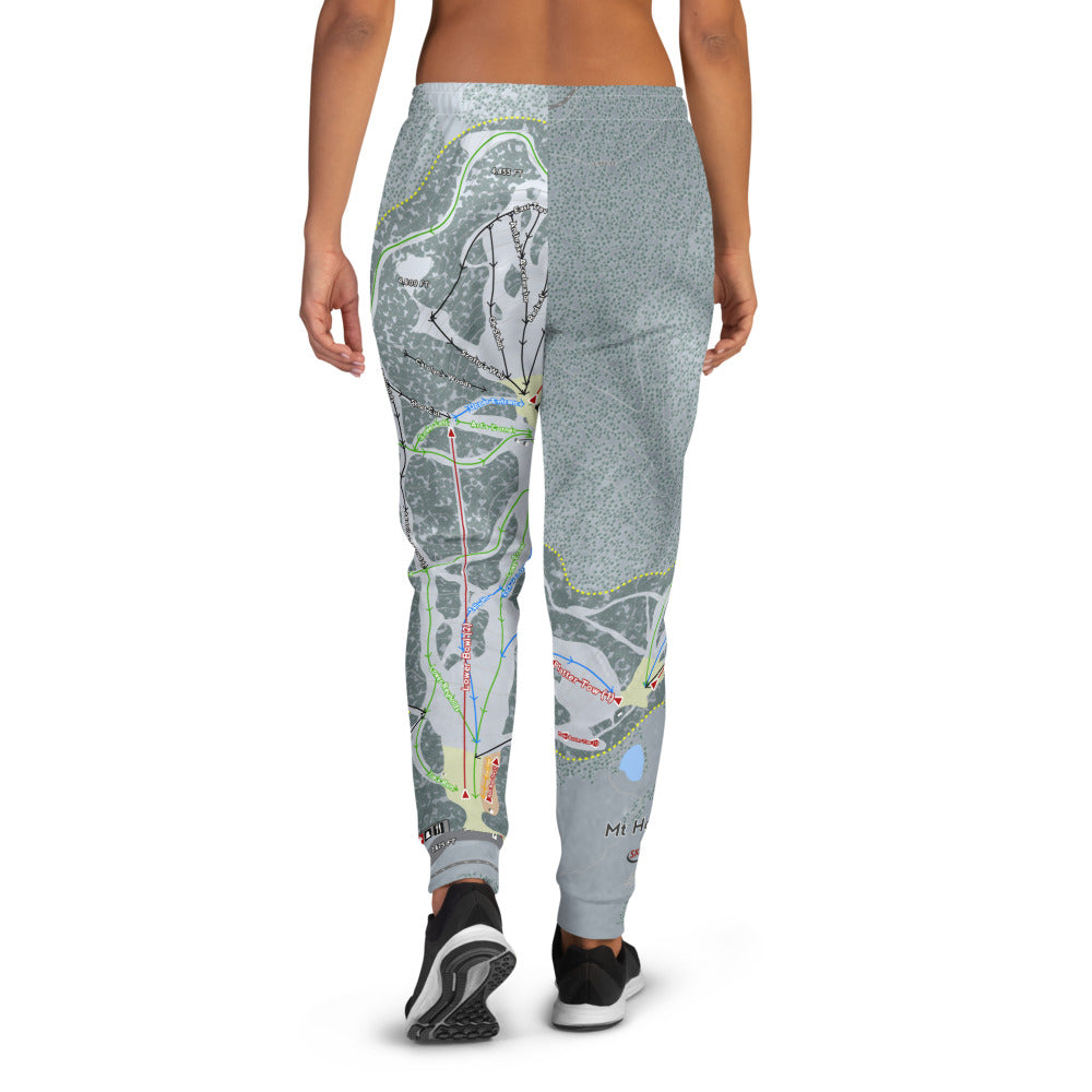 Mt Hood Skibowl, Oregon Ski Trail Map Women's Mid-Layer - Powderaddicts