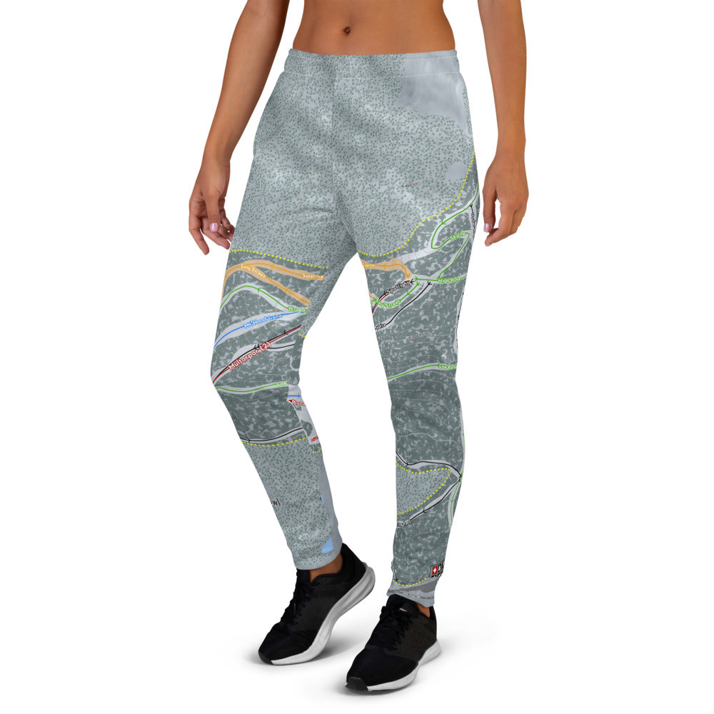Mt Hood Skibowl, Oregon Ski Trail Map Women's Mid-Layer - Powderaddicts
