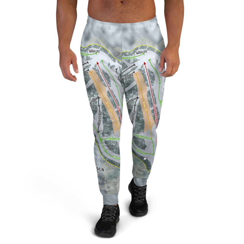 Mt Itasca, Minnesota Ski Trail Map Men's Mid-Layer - Powderaddicts