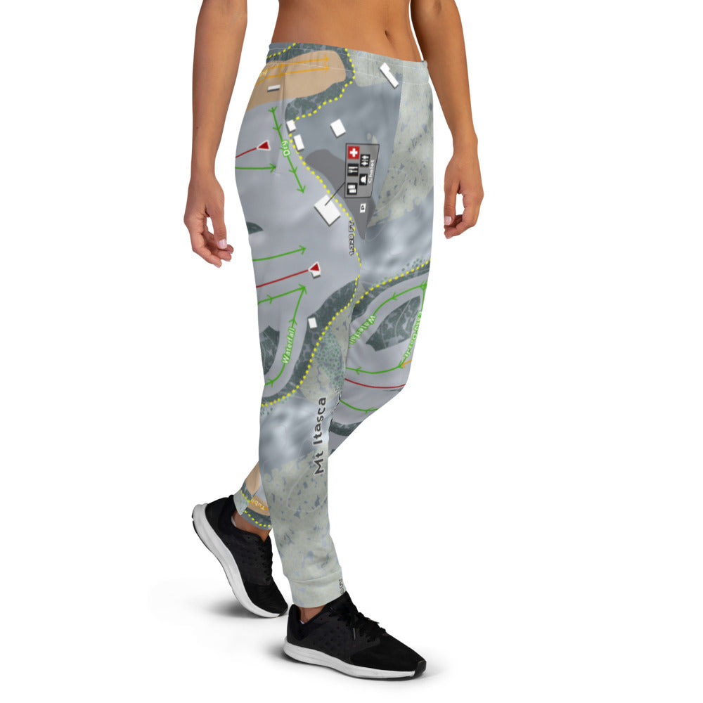 Mt Itasca, Minnesota Ski Trail Map Women's Mid-Layer - Powderaddicts