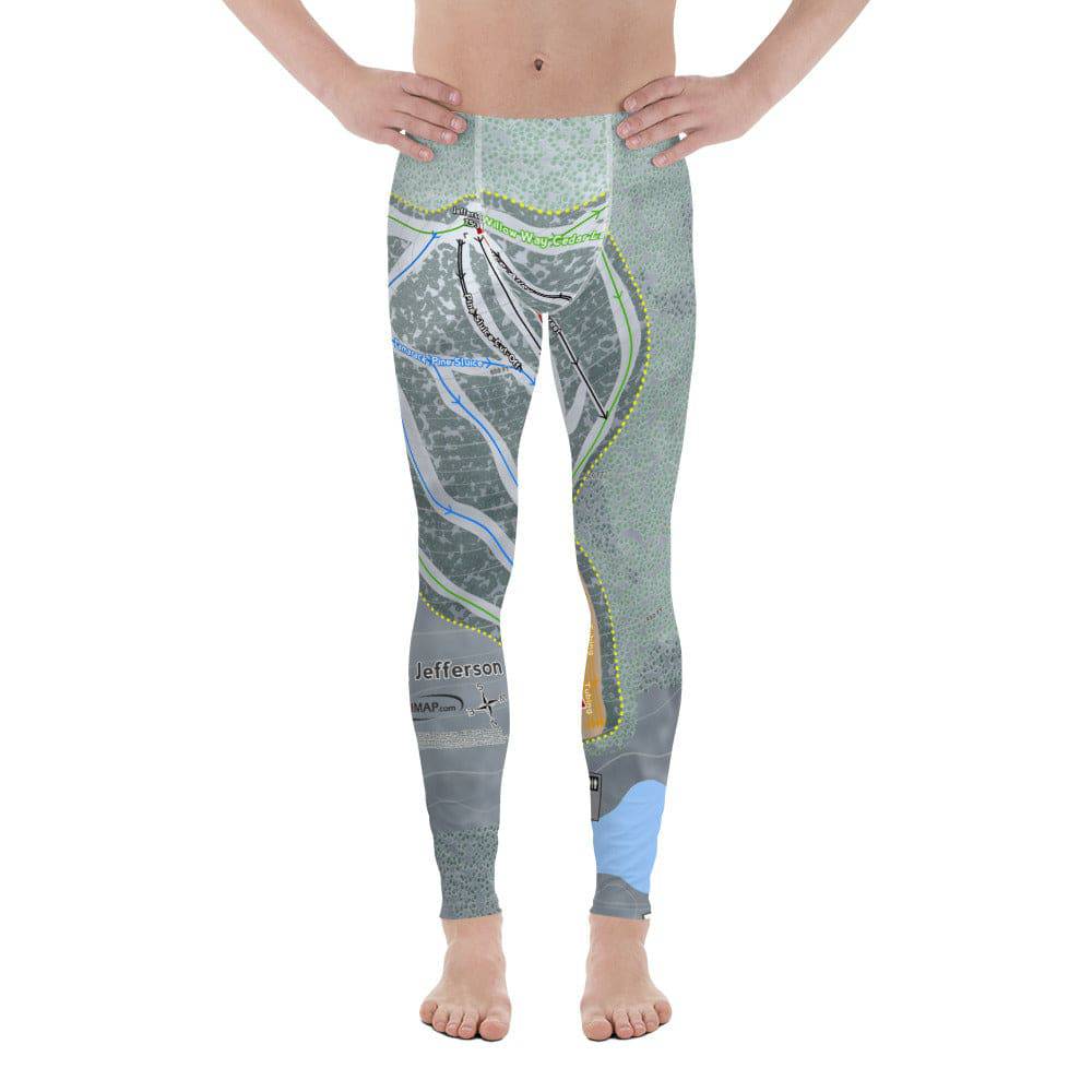 Mt Jefferson, Maine Ski Trail Map Men's Base Layer Bottom