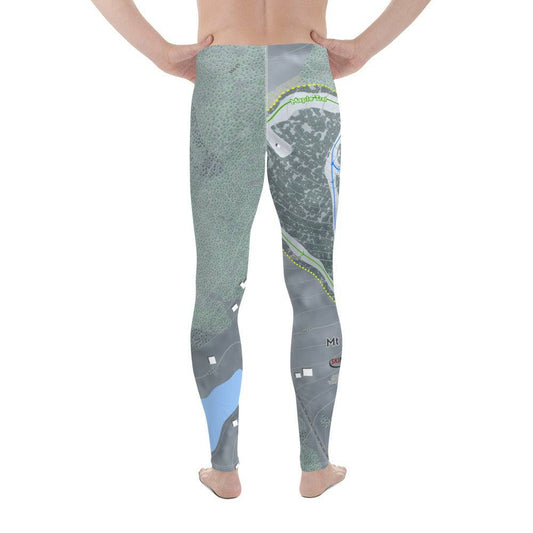 Mt Jefferson, Maine Ski Trail Map Men's Base Layer Bottom - Powderaddicts