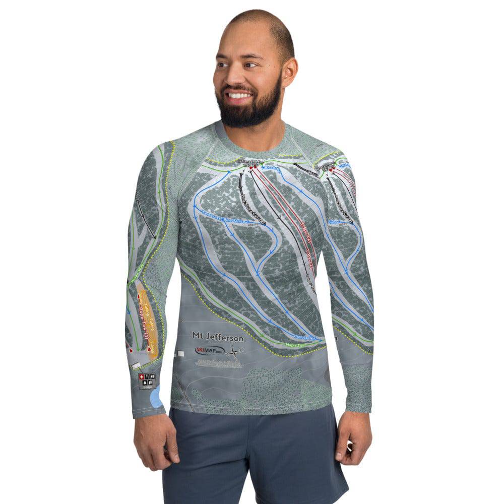 Mt Jefferson, Maine Ski Trail Map Men's Base Layer Top
