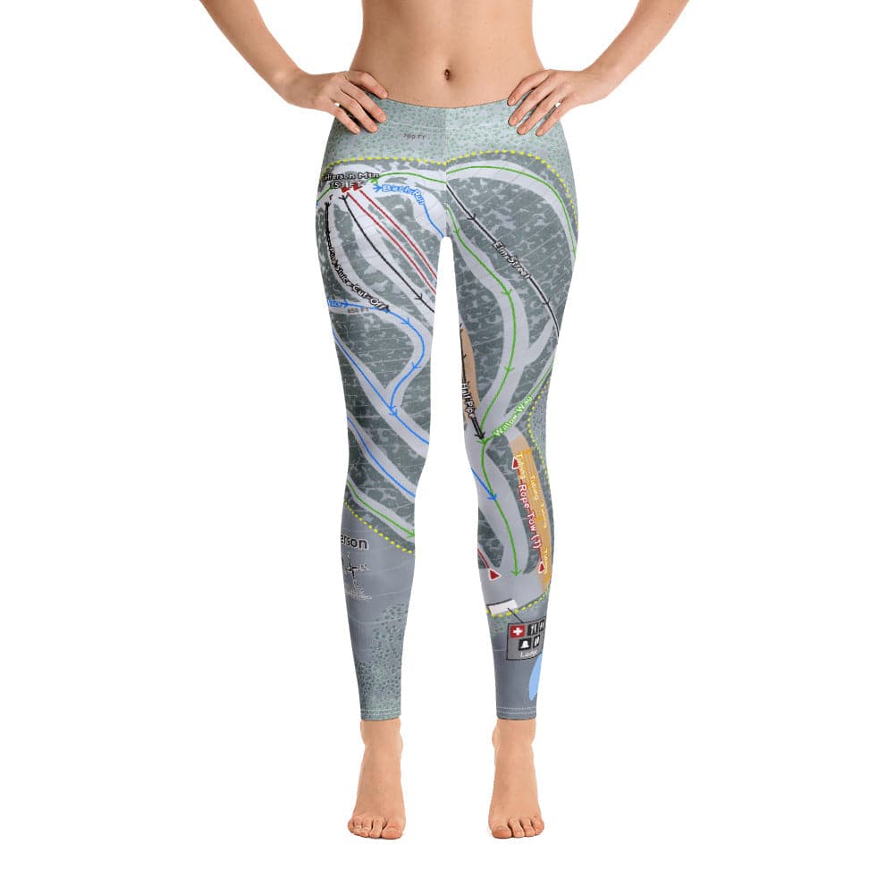 Mt Jefferson, Maine Ski Trail Map Women's Base Layer Bottom - Powderaddicts