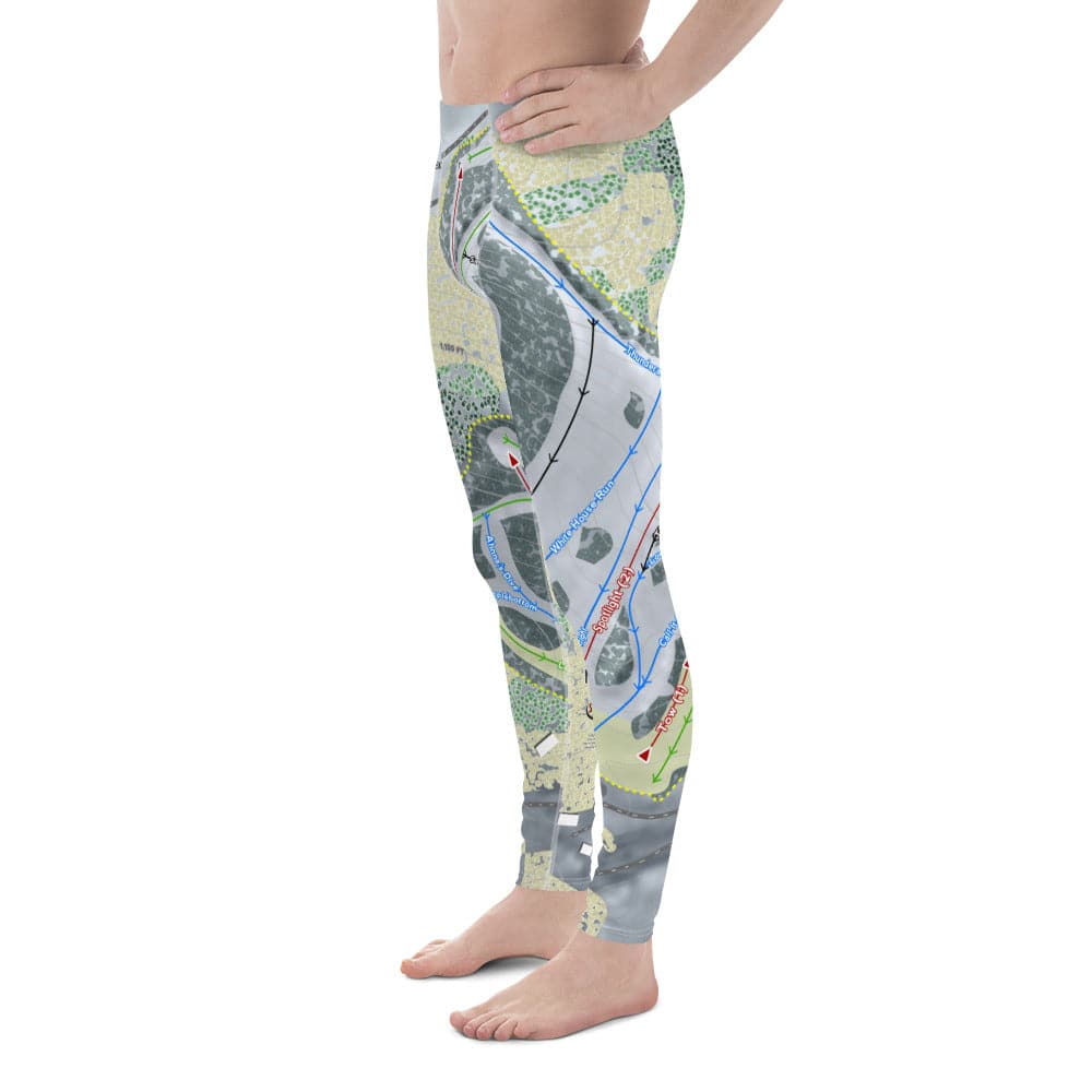 Mt LaCrosse, Wisconsin Ski Trail Map Men's Base Layer Bottom - Powderaddicts