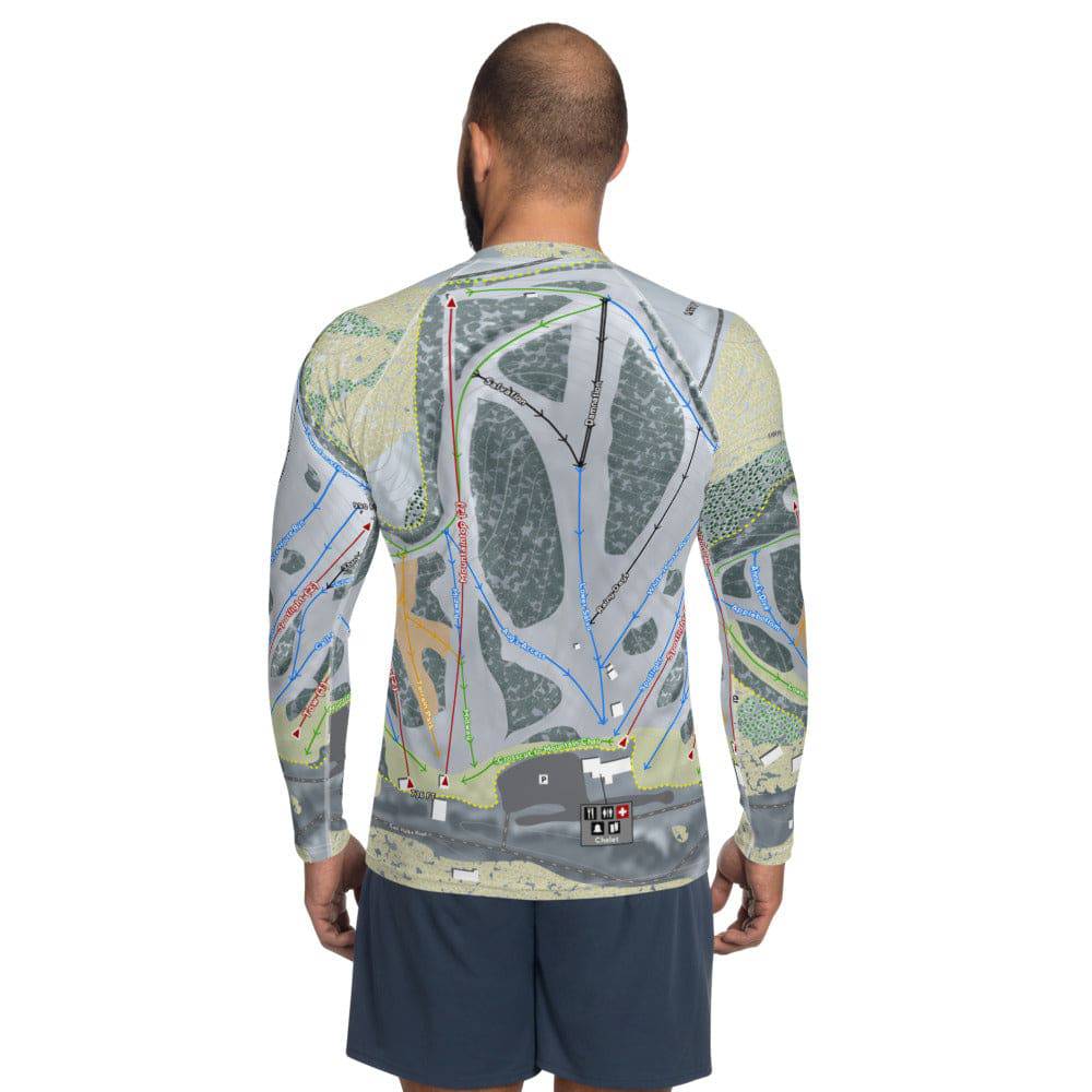 Mt LaCrosse, Wisconsin Ski Trail Map Men's Base Layer Top - Powderaddicts