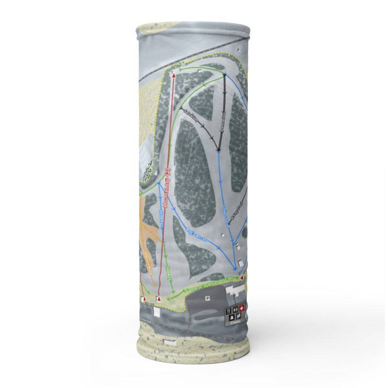 Mt LaCrosse, Wisconsin Ski Trail Map Printed Neck Gaiter - Powderaddicts