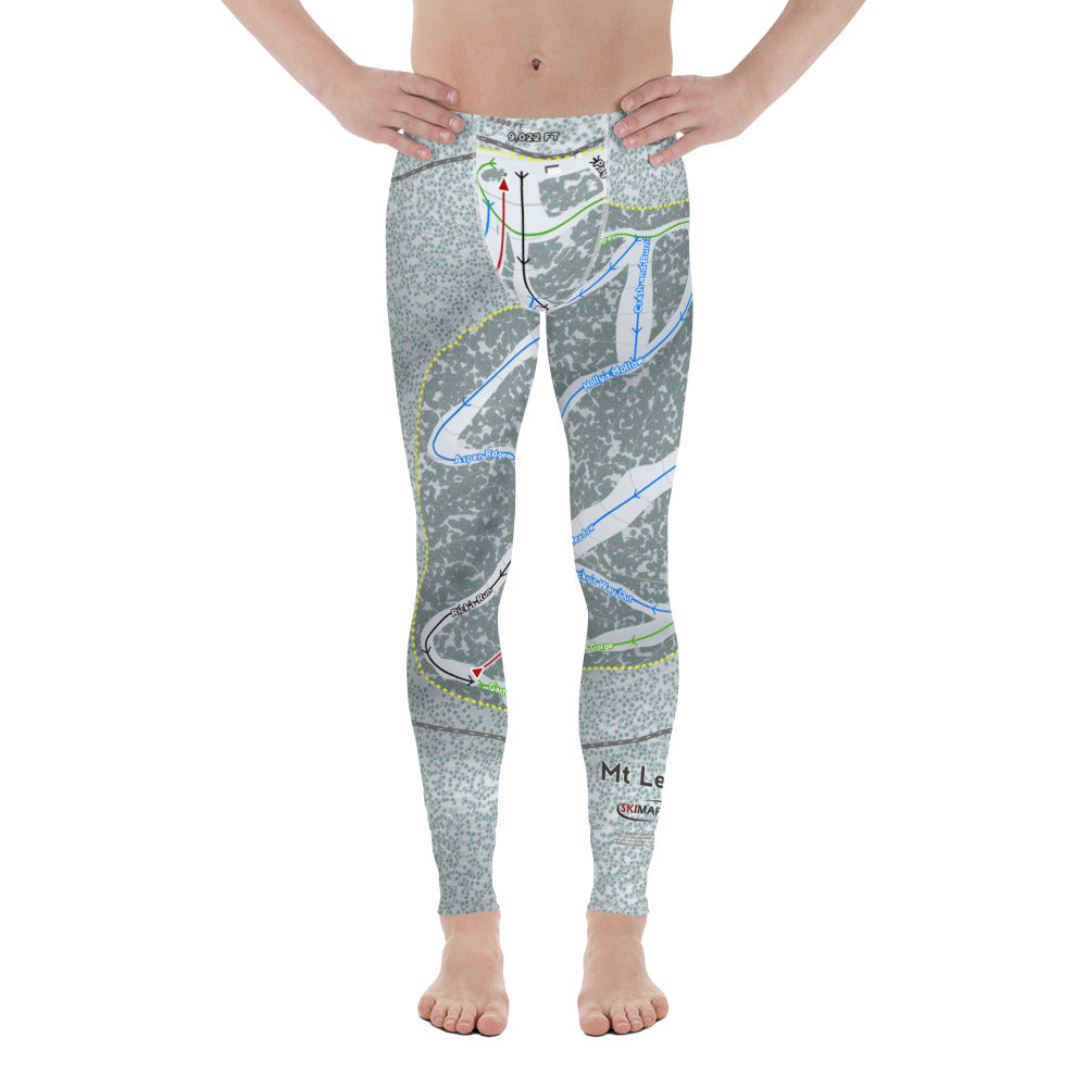 Mt Lemmon, Arizona Ski Trail Map Men's Base Layer Bottom - Powderaddicts