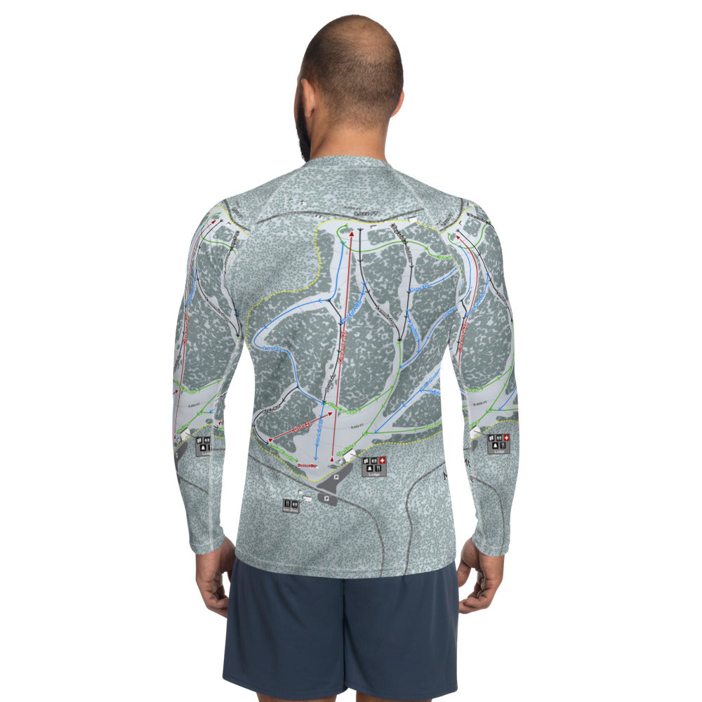 Mt Lemmon, Arizona Ski Trail Map Men's Base Layer Top - Powderaddicts