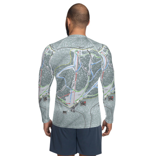 Mt Lemmon, Arizona Ski Trail Map Men's Base Layer Top - Powderaddicts