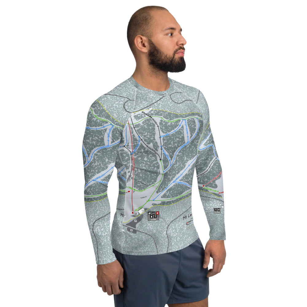 Mt Lemmon, Arizona Ski Trail Map Men's Base Layer Top - Powderaddicts