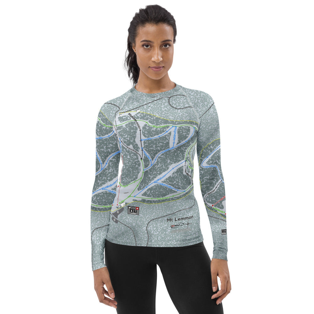 Mt Lemmon, Arizona Ski Trail Map Women's Base Layer Top