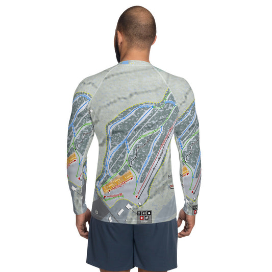 Mt Pleasant, Pennsylvania Ski Trail Map Men's Base Layer Top - Powderaddicts