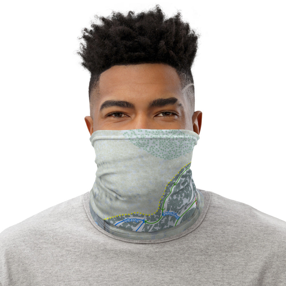 Mt Pleasant, Pennsylvania Ski Trail Map Printed Neck Gaiter