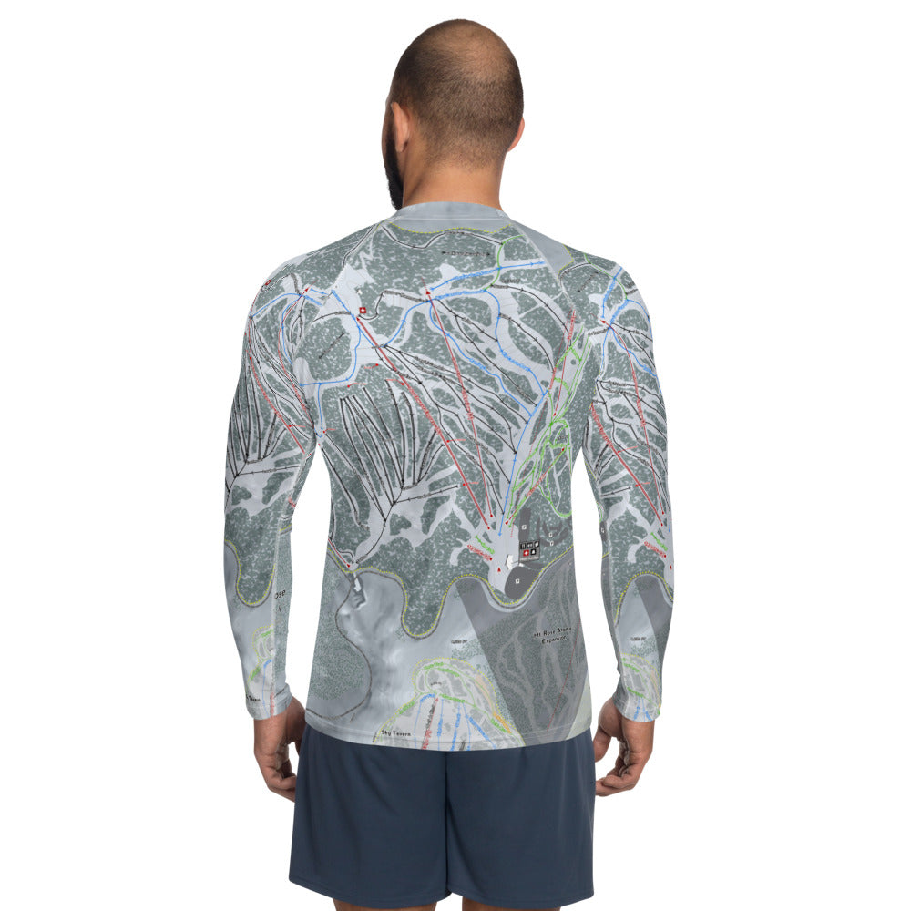 Mt Rose, Nevada Ski Trail Map Men's Base Layer Top - Powderaddicts