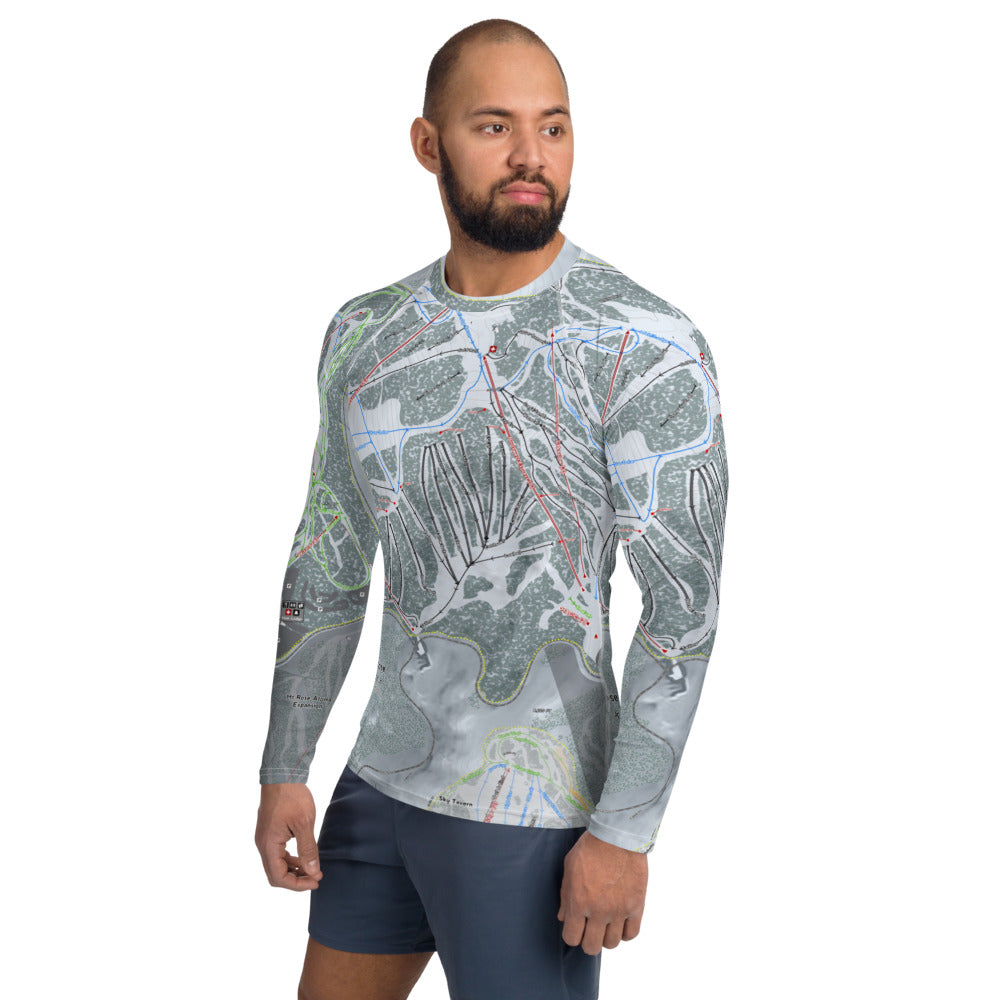 Mt Rose, Nevada Ski Trail Map Men's Base Layer Top - Powderaddicts