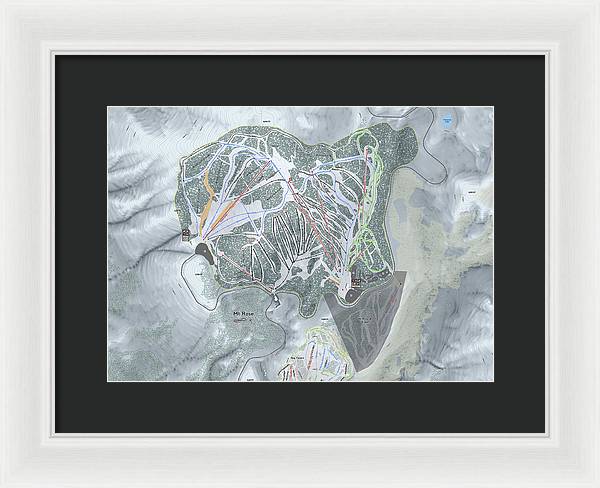 Mt Rose Ski Trail Map - Framed Print - Powderaddicts
